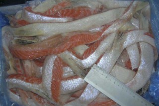 Salmon belly flaps from Wedge Fish Limited